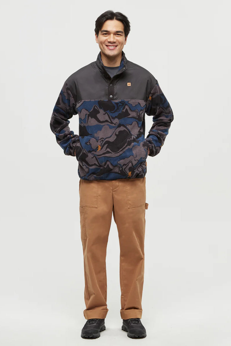 Stave 1/4 Snap Jacket  - BLK