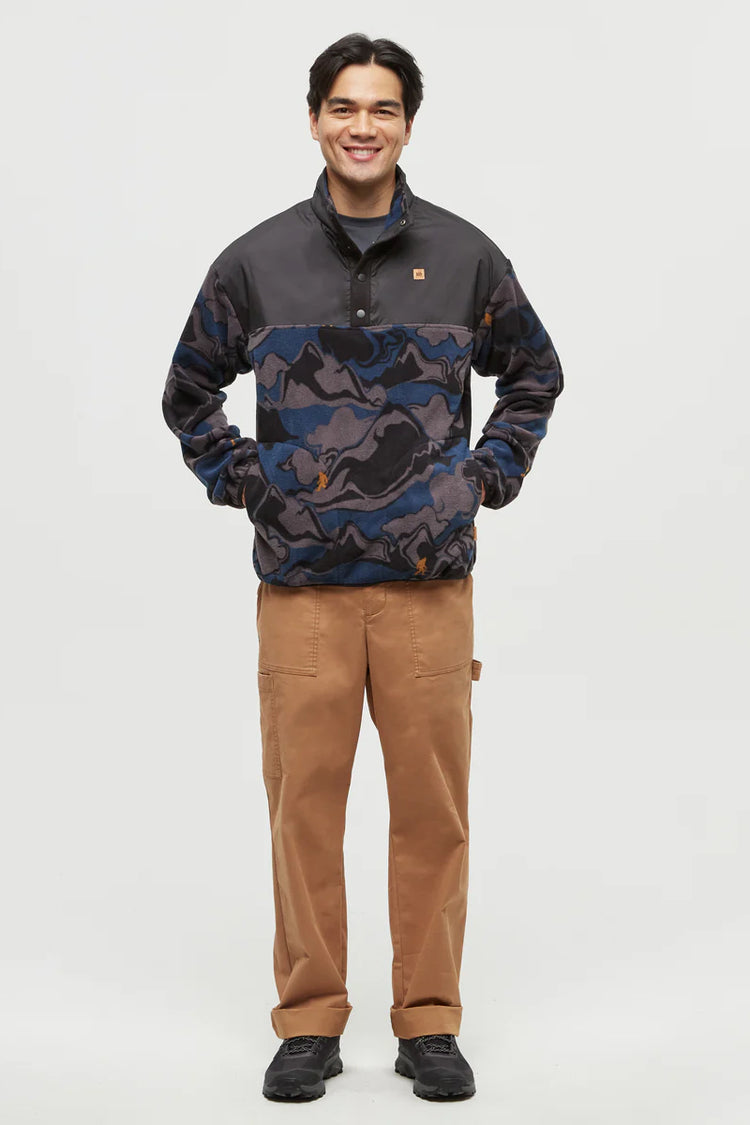 Stave 1/4 Snap Jacket  - BLK