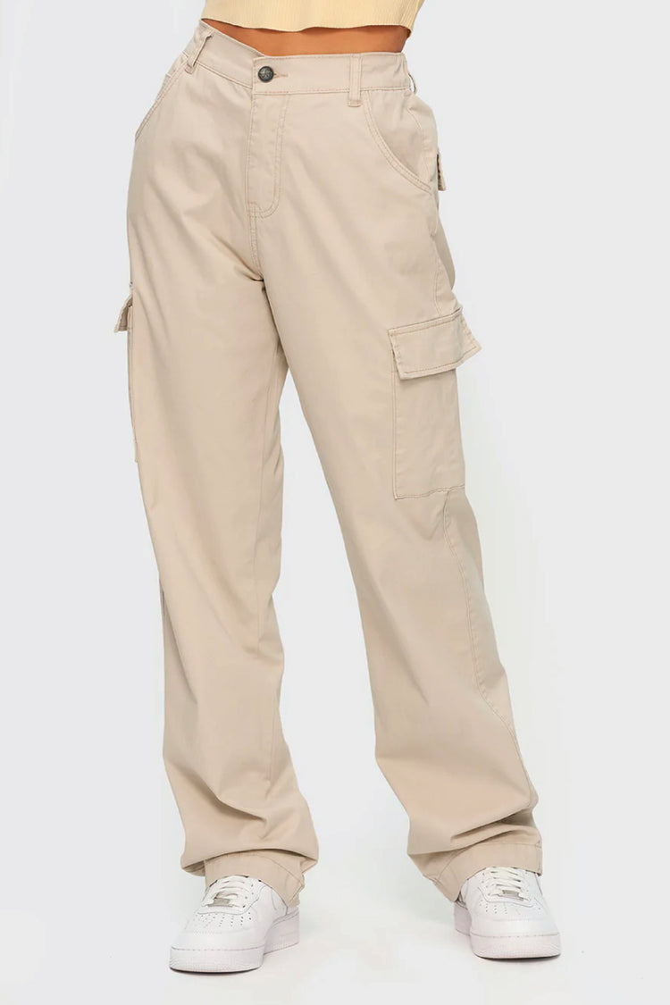 Straight Cut Cargo Pants - CRM