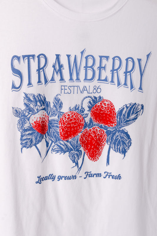 Strawberry Fest Tee - WHT