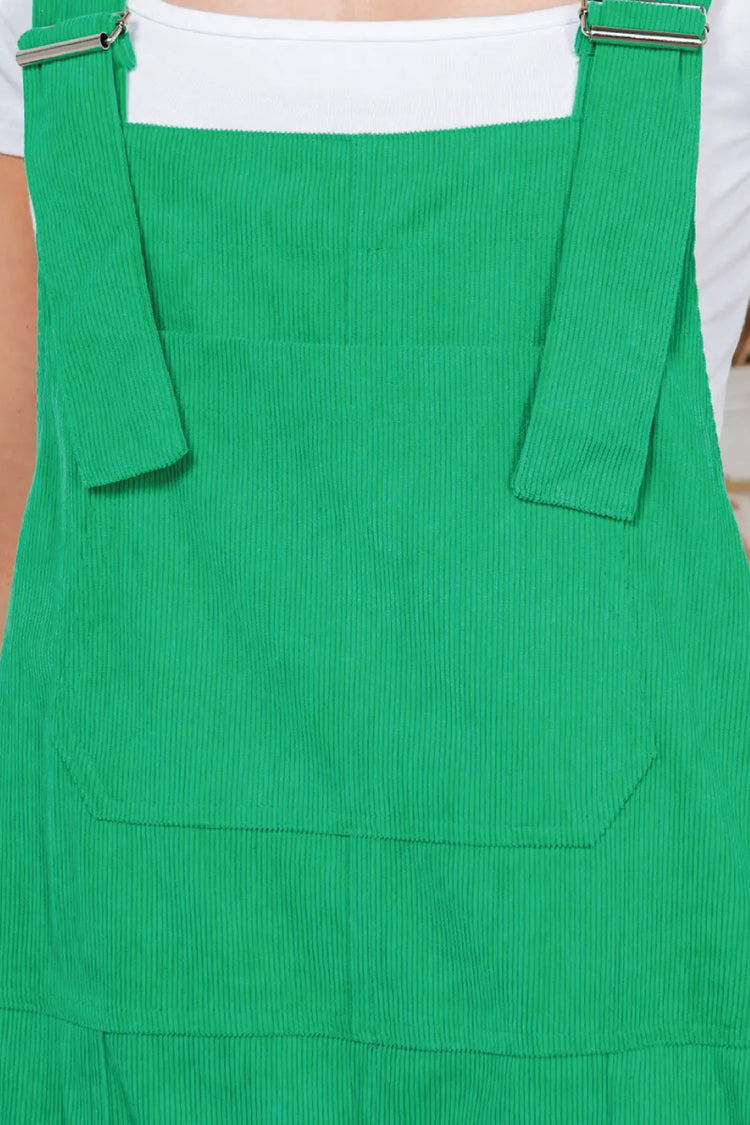 Green Corduroy Overalls - GRN