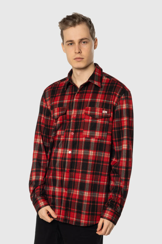 Stretch Flannel - Red