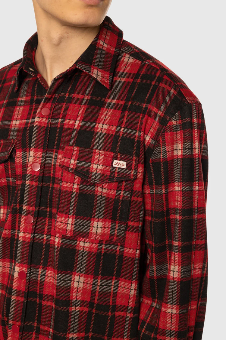 Stretch Flannel - Red
