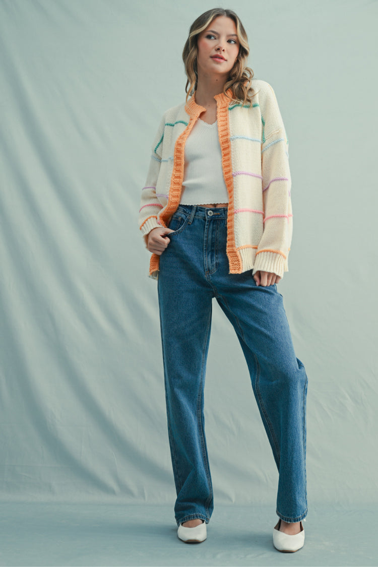 Stripe Cardigan - CRM