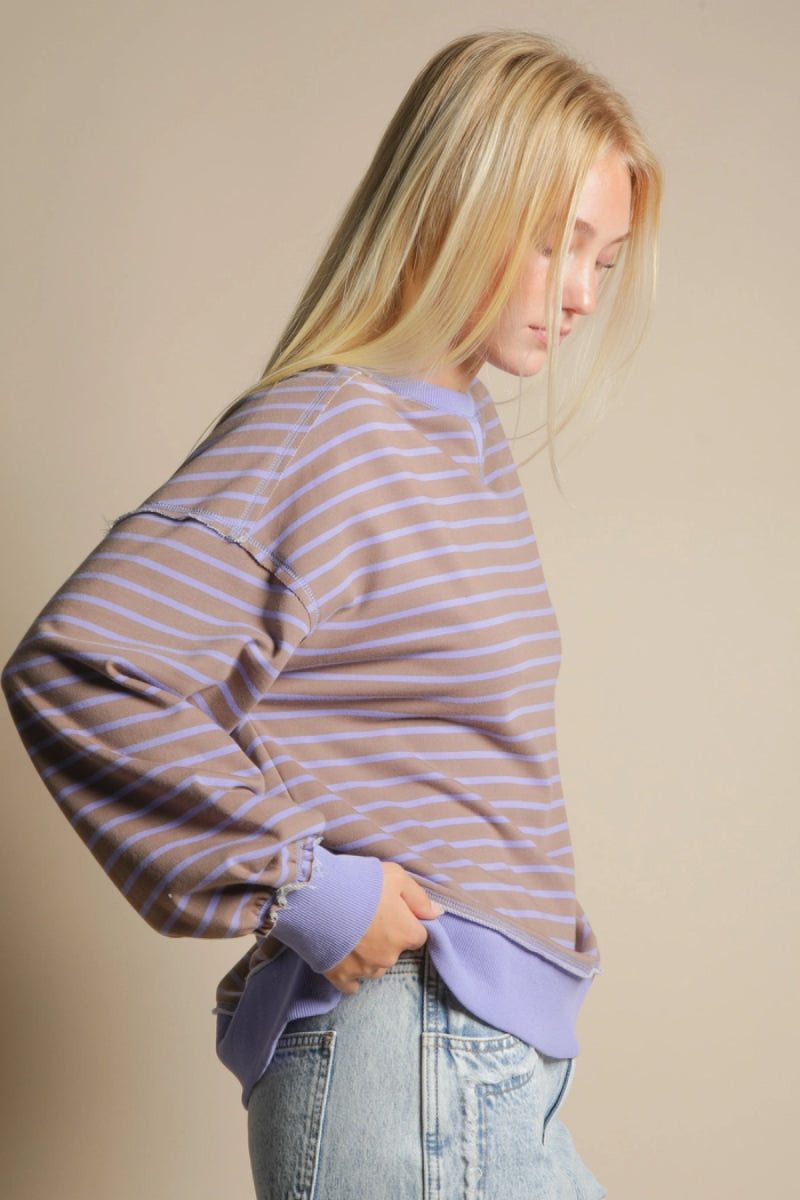 Striped Crew Sweatshirt - MOC
