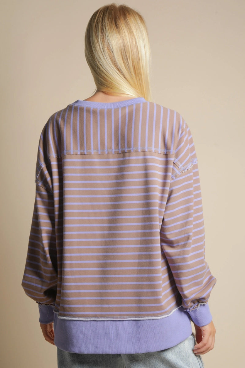 Striped Crew Sweatshirt - MOC