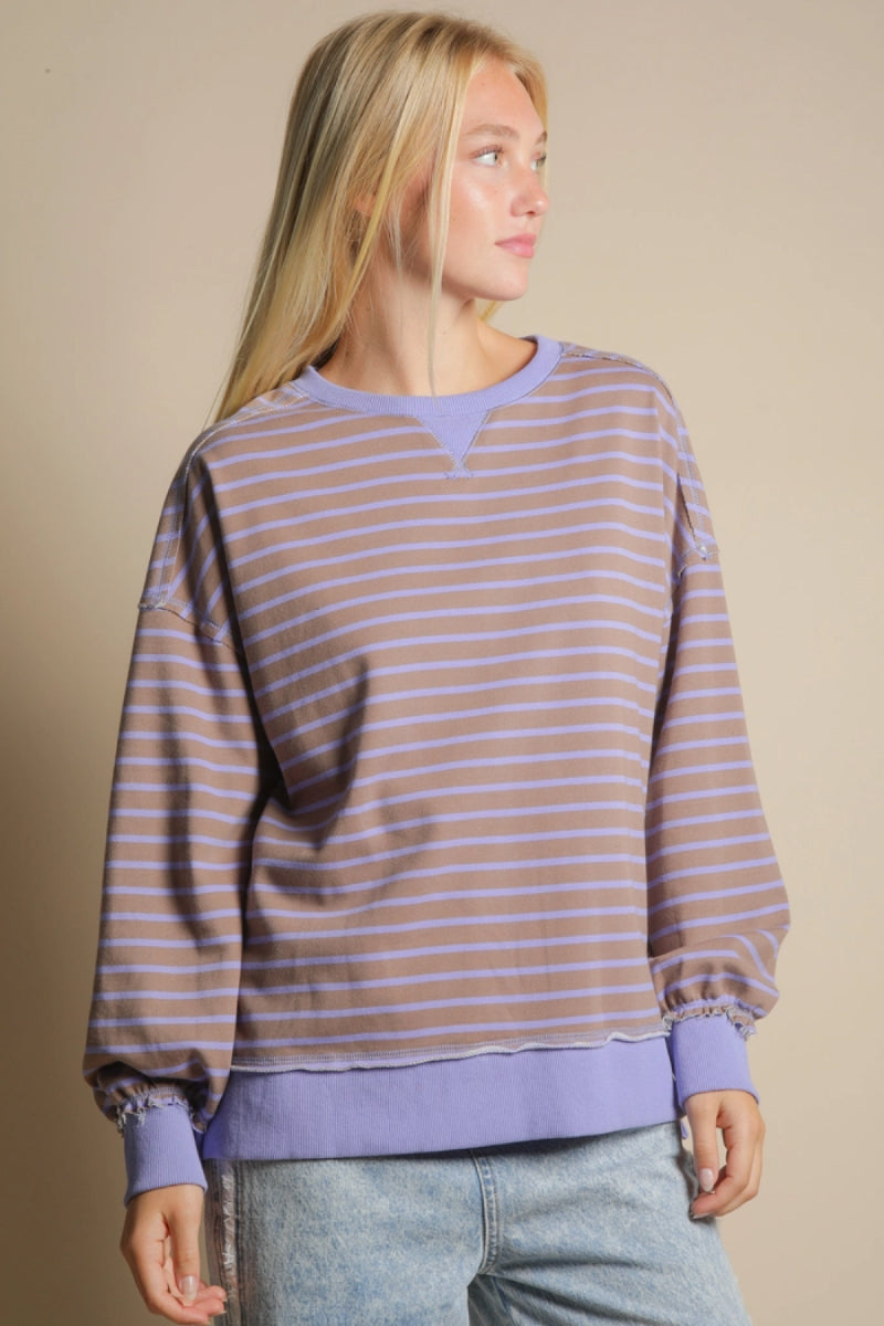 Striped Crew Sweatshirt - MOC