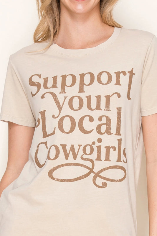 Support Your Local Cowgirls Tee - TAU