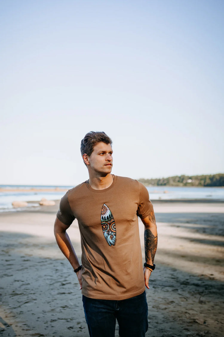 Surfboard Tee - BRN