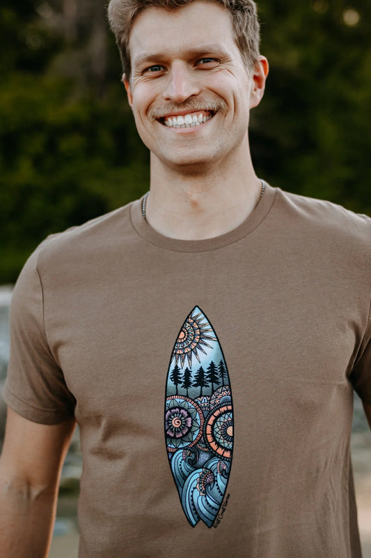 Surfboard Tee - BRN