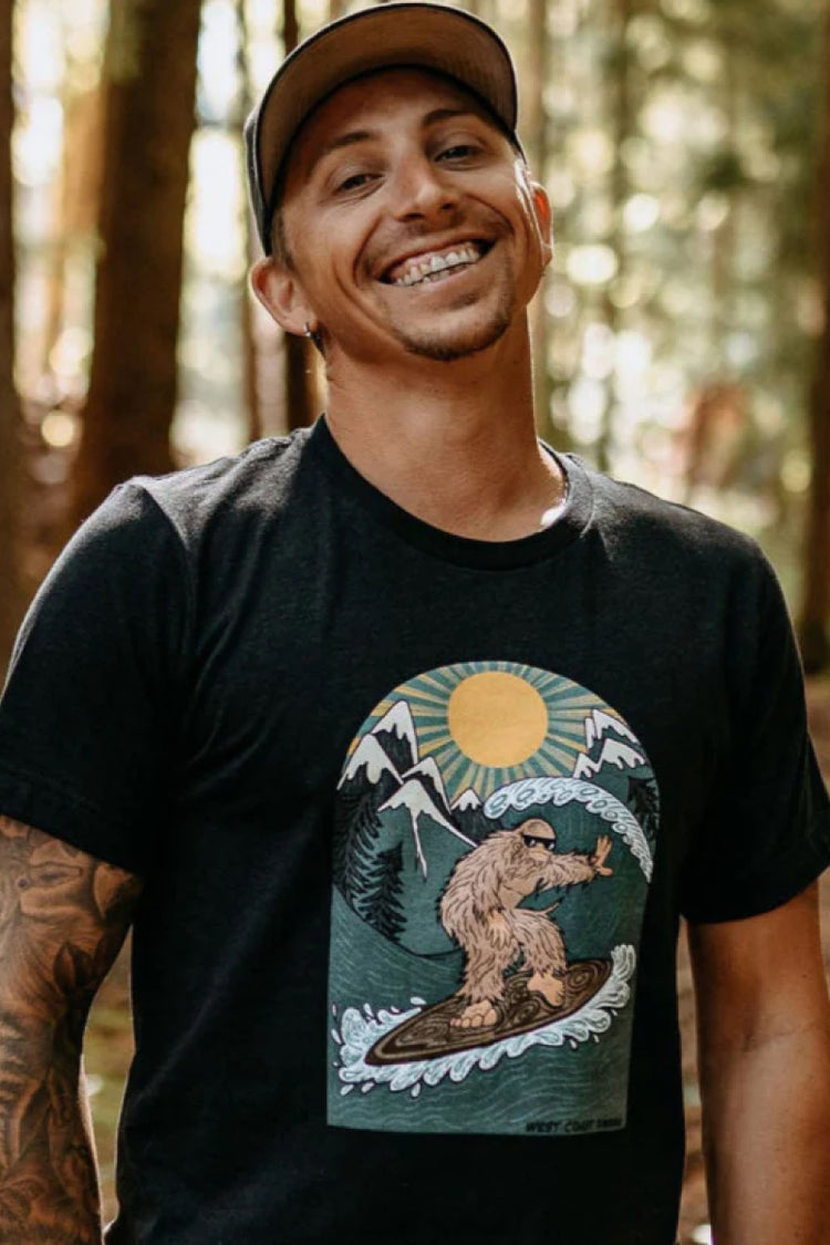 Surfing Sasquatch Tee - BKH