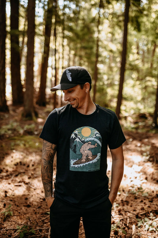Surfing Sasquatch Tee - BKH