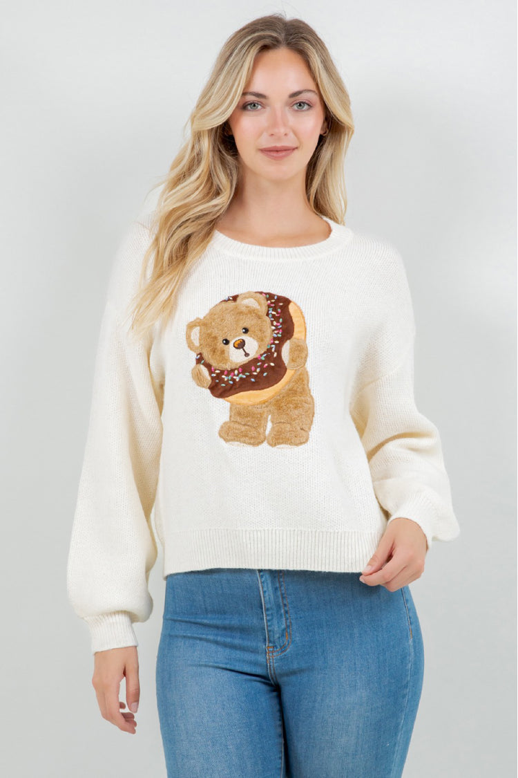 Teddy Bear Crew Sweater - IVR