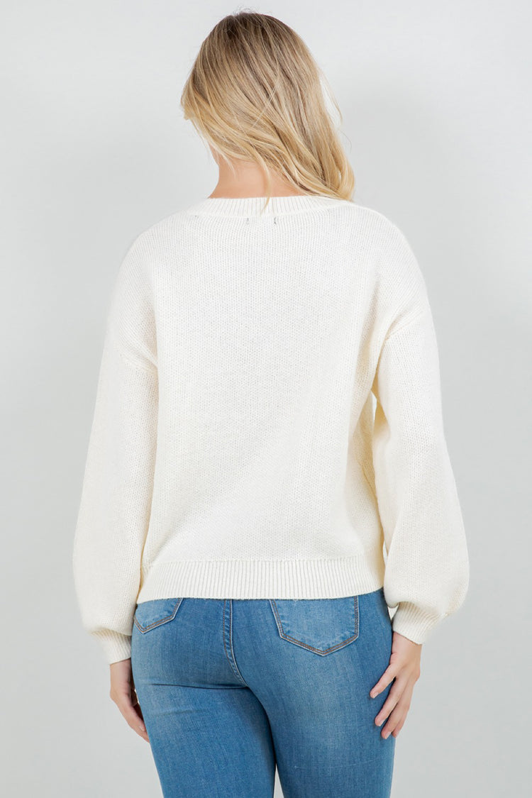 Teddy Bear Crew Sweater - IVR