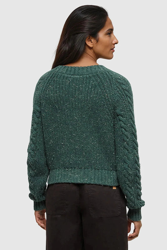 Stillwater Fleck Cardigan - GRN