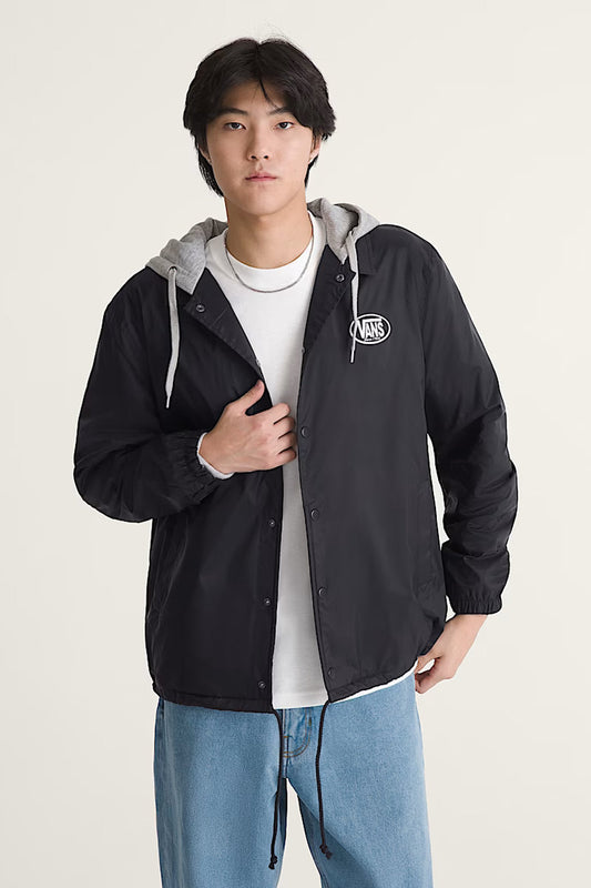 Torrey Hooded Coaches Jacket - BLK