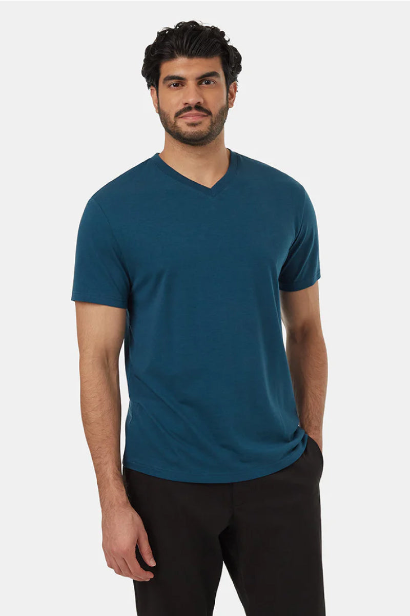 tentree Treeblend V Neck T Shirt Men s Legion Blue M