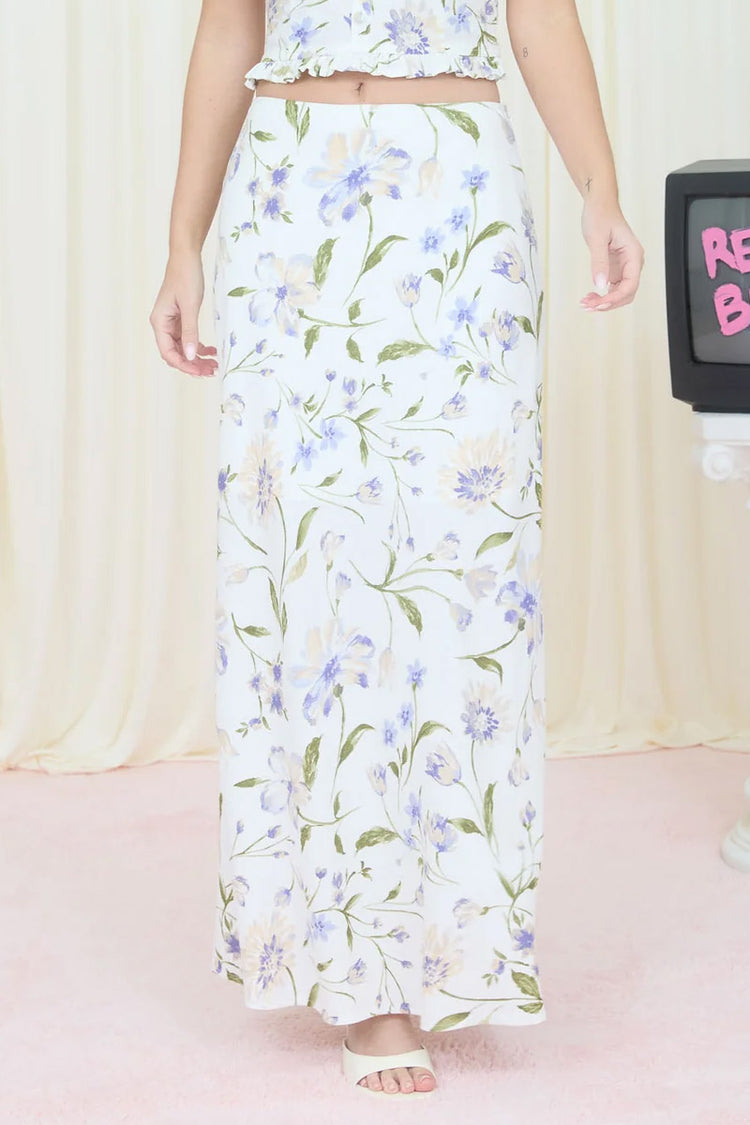 Tropical Secret Linen Maxi Skirt - IVR