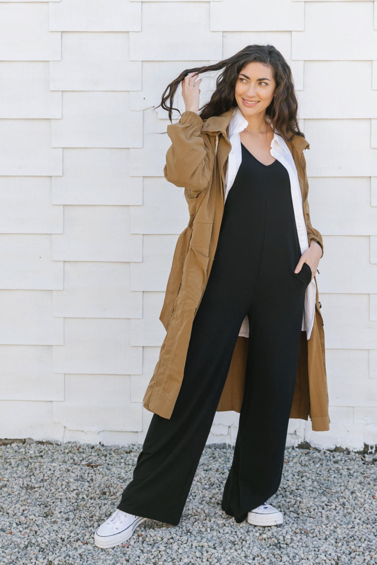 Tuesday Wide Leg Romper - BLK