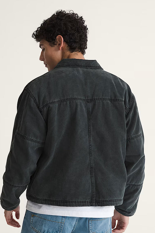 Umber Pigment Canvas Jacket - BLK