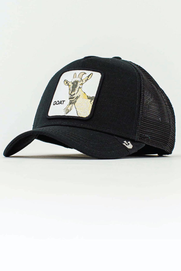 Unisex GOAT Beard Trucker Hat - BLK