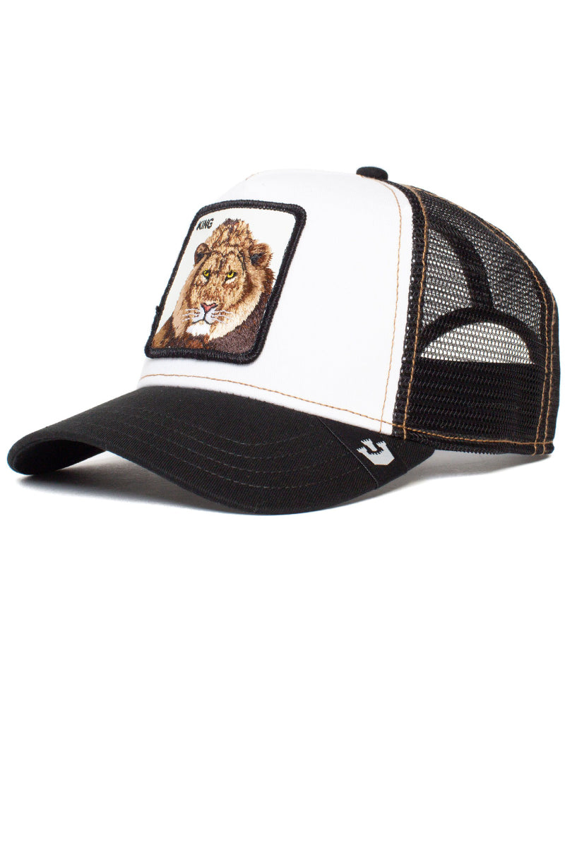 Unisex King Lion Trucker Hat - BLK