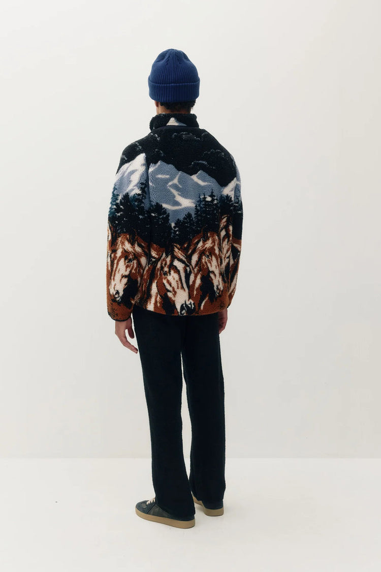 Unisex Printed Sherpa Jacket - TOB
