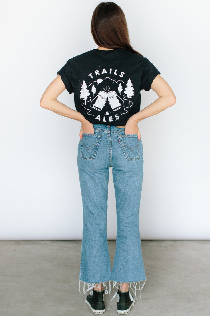 Unisex Trails and Ales Tee - BLK