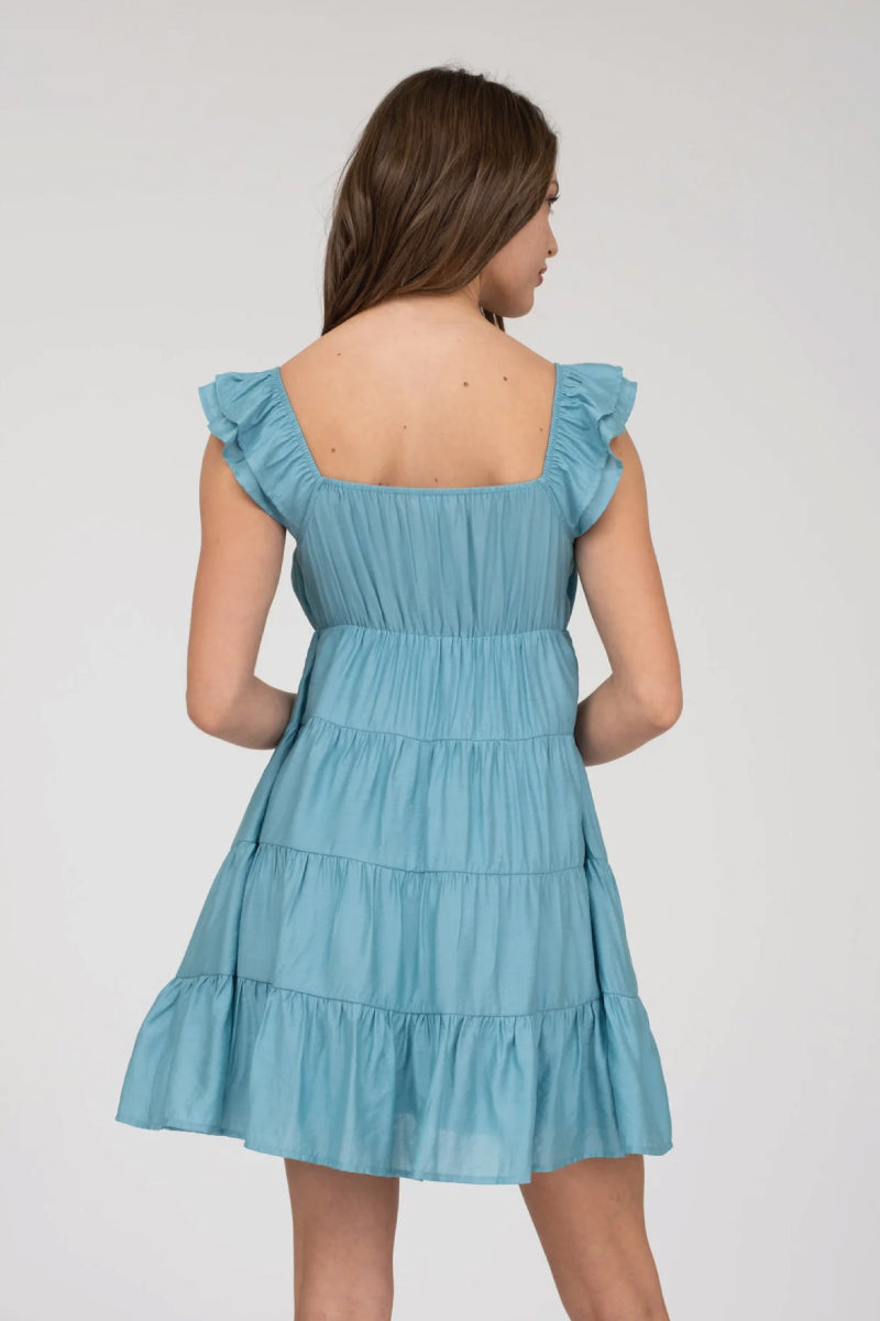 V-Neck Babydoll Dress - MNT