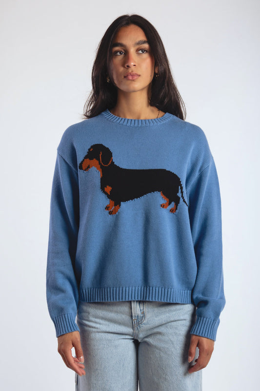 Dachshund Sweater - BLU