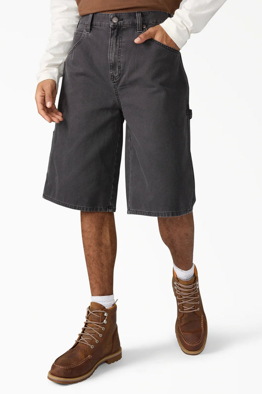 Worn In Relaxed Carpenter Duck Shorts 13" - BLK