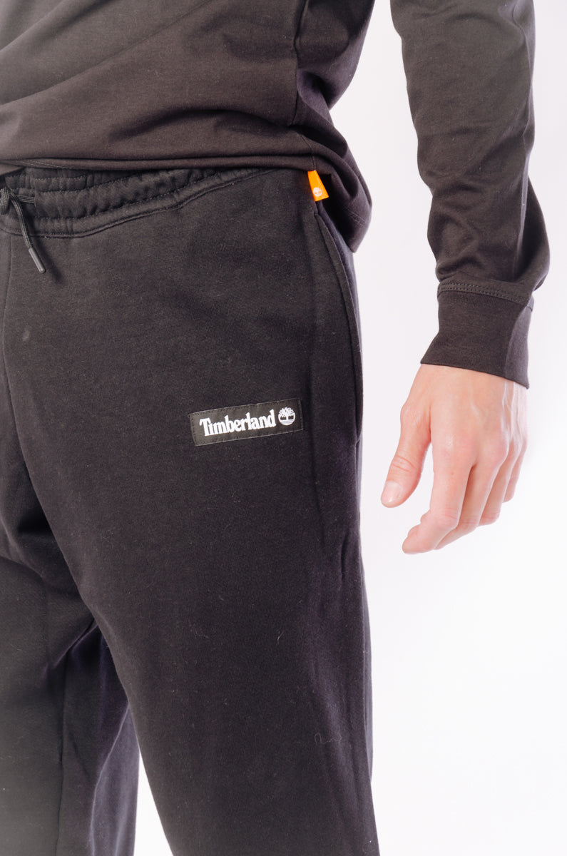 Woven Badge Sweatpants - BLK