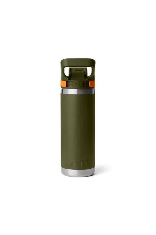 Rambler 18 oz Bottle with Flip Chug Cap - Olive/King Crab Orange