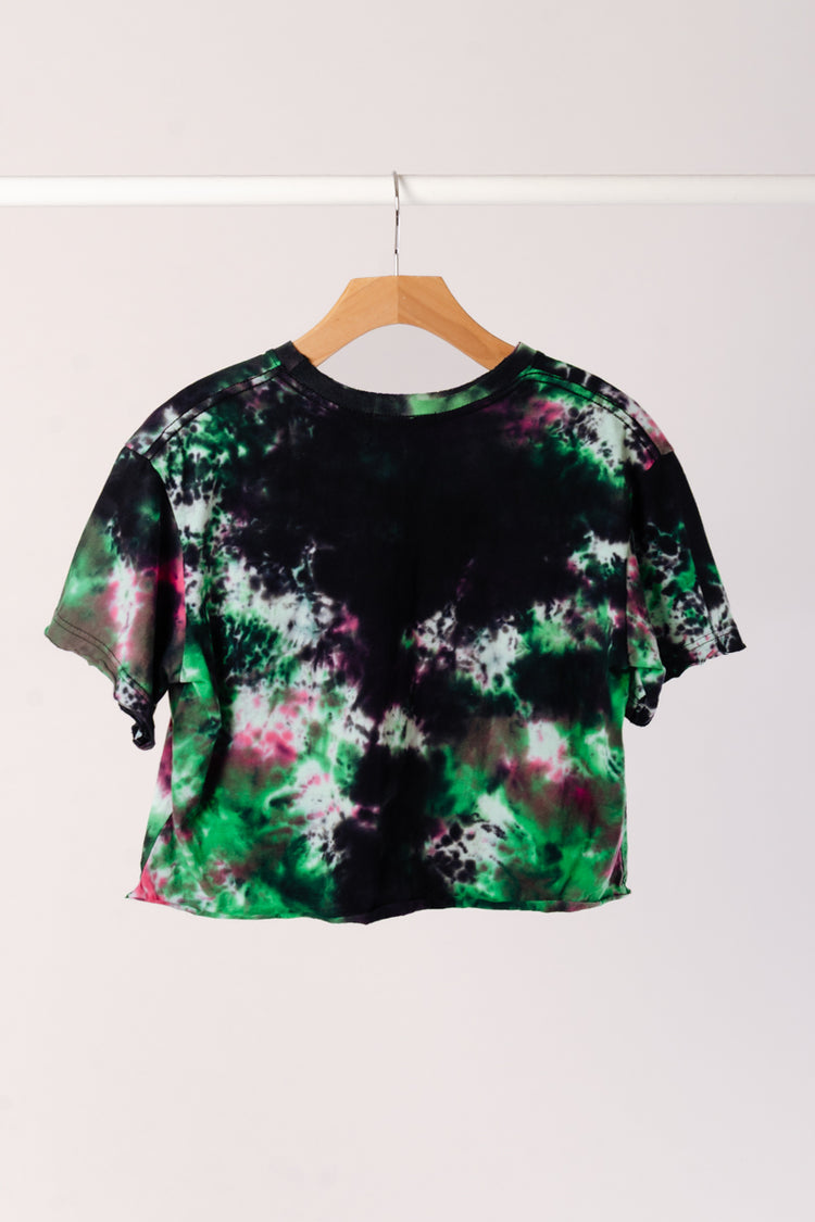Yin-Yang Mushroom Tie-Dye Crop Tee - YIN