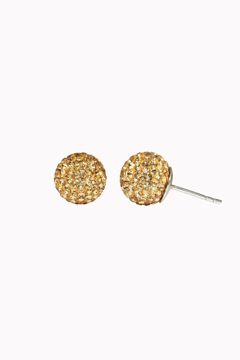 10mm Sparkle Ball Earrings - Gold - GLD