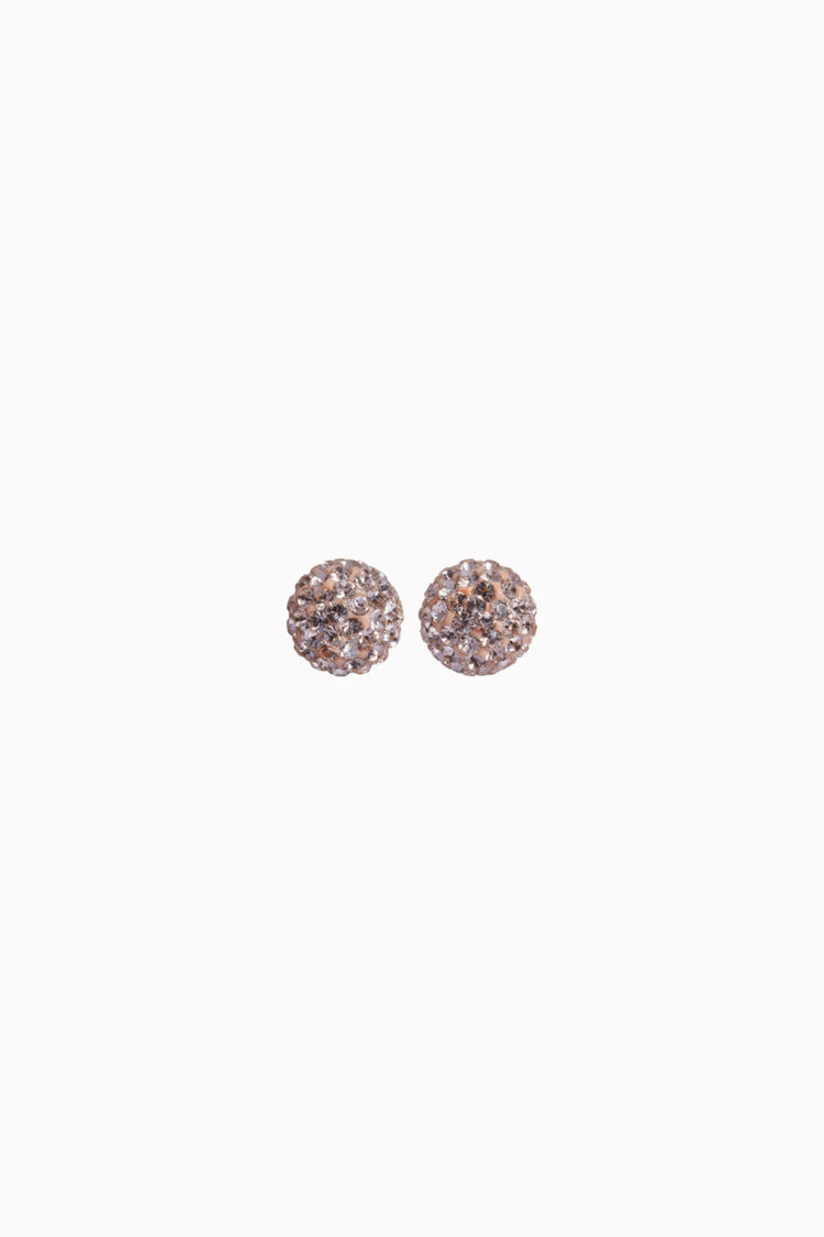 6mm Sparkle Ball Earrings - Rose Gold - RGL