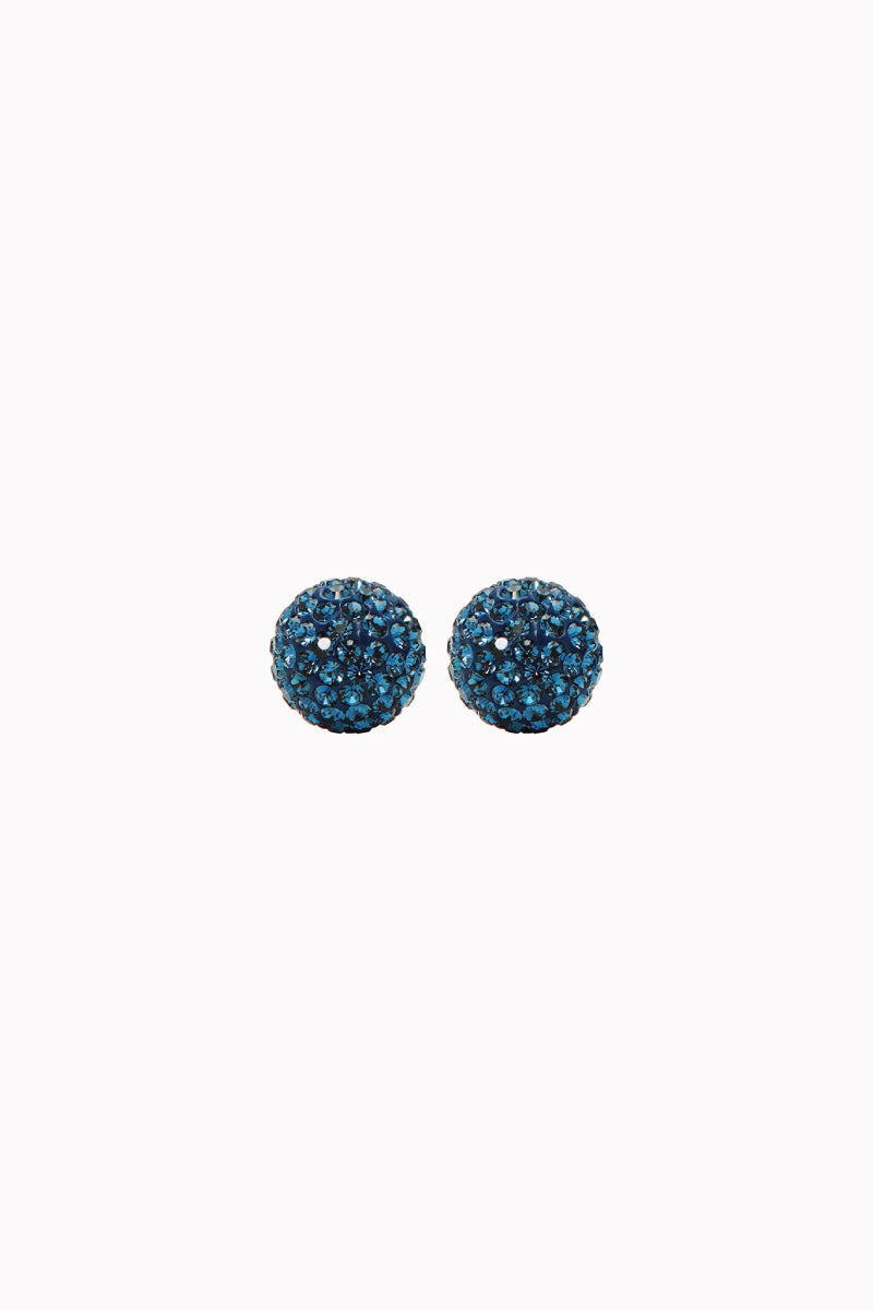 8mm Sparkle Ball Earrings - Sapphire - SEP