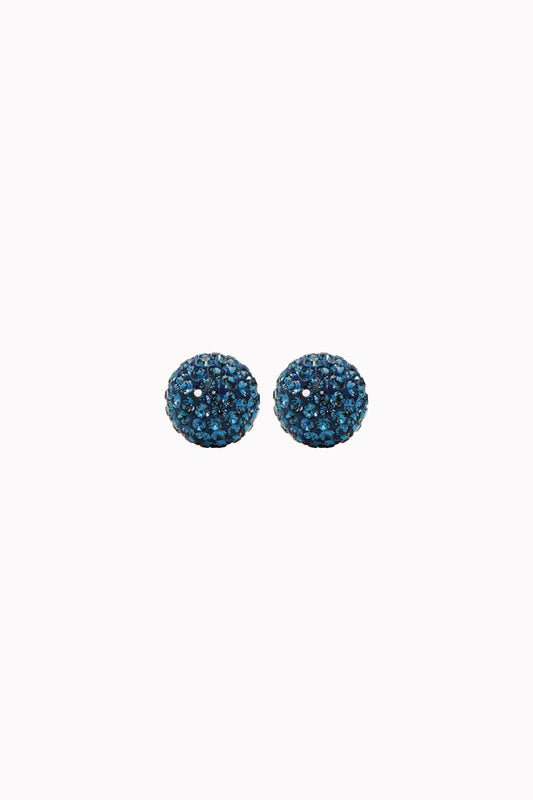 8mm Sparkle Ball Earrings - Sapphire - SEP