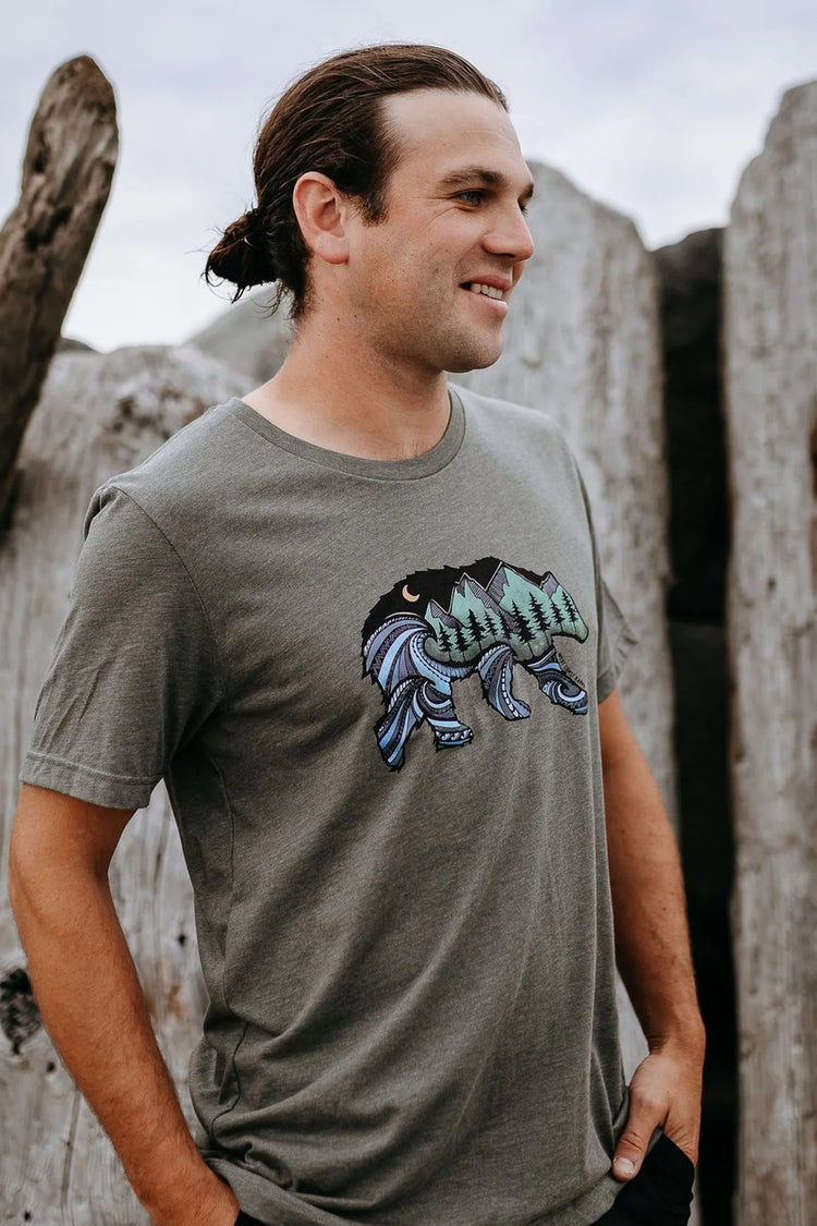 Colourful Bear Tee - GRN