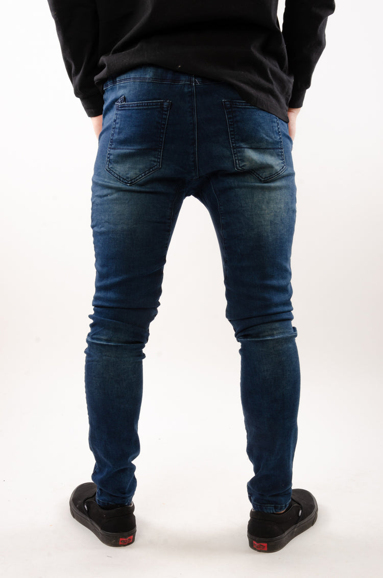 Knit Denim Trousers - BLU