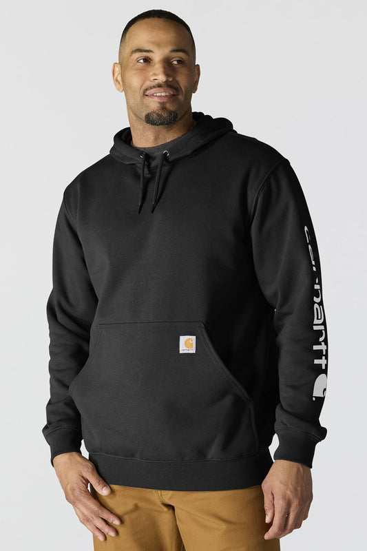 Logo Sleeve Hoodie - BLK