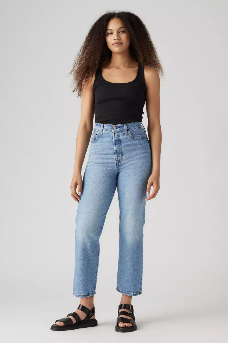 Straight Leg Ankle Jeans