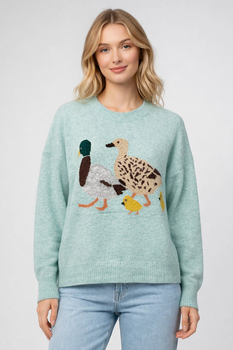 3 Ducks Crew Sweater - GRN