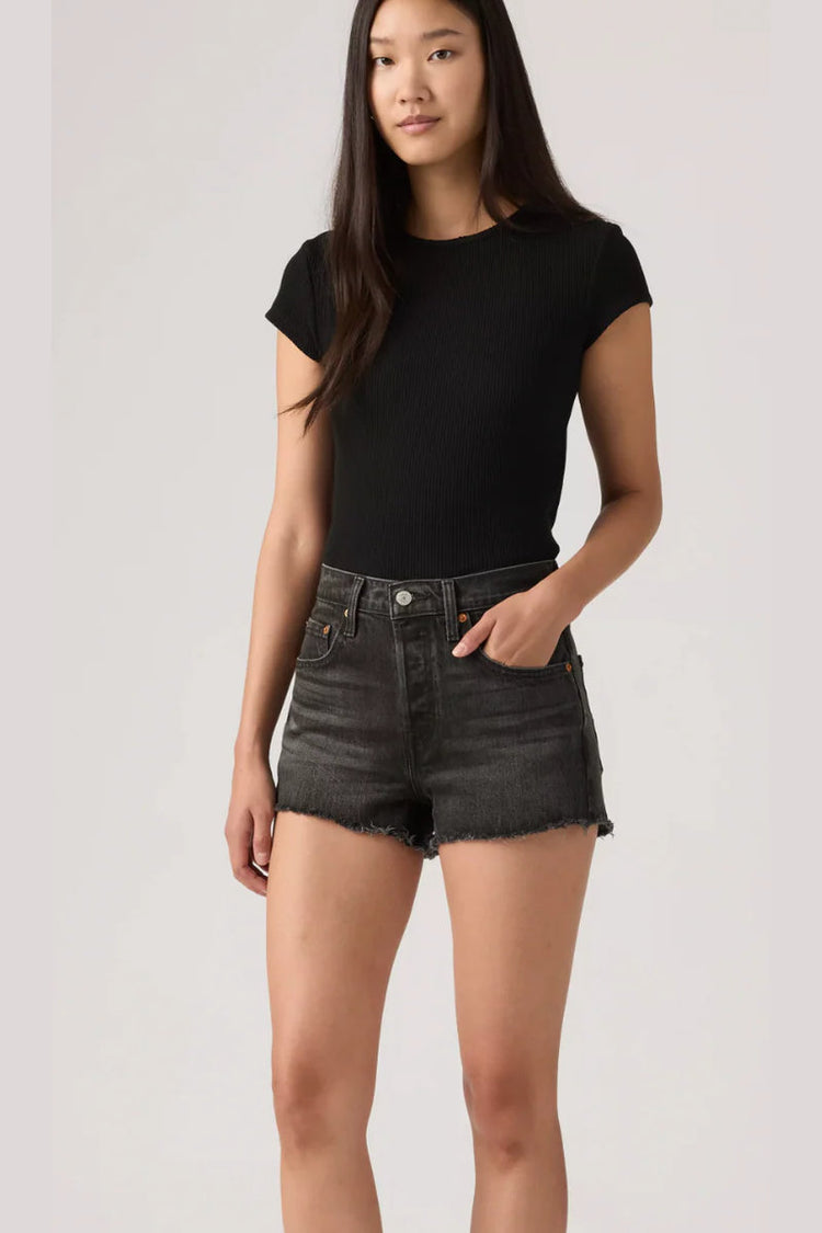 501 Original High Rise Shorts - BLK