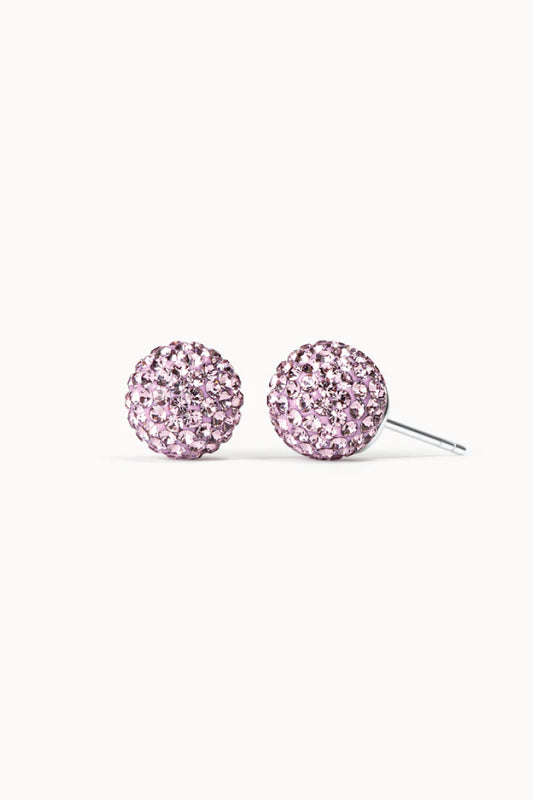 8mm Sparkle Ball Earrings - Lilac - LLC