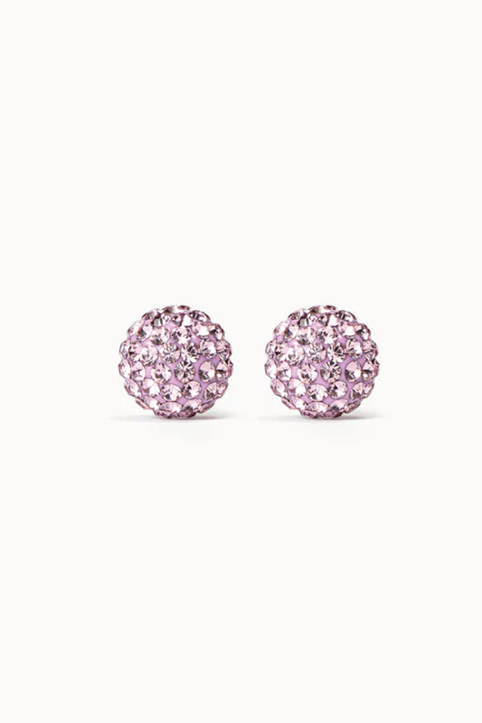 8mm Sparkle Ball Earrings - Lilac - LLC