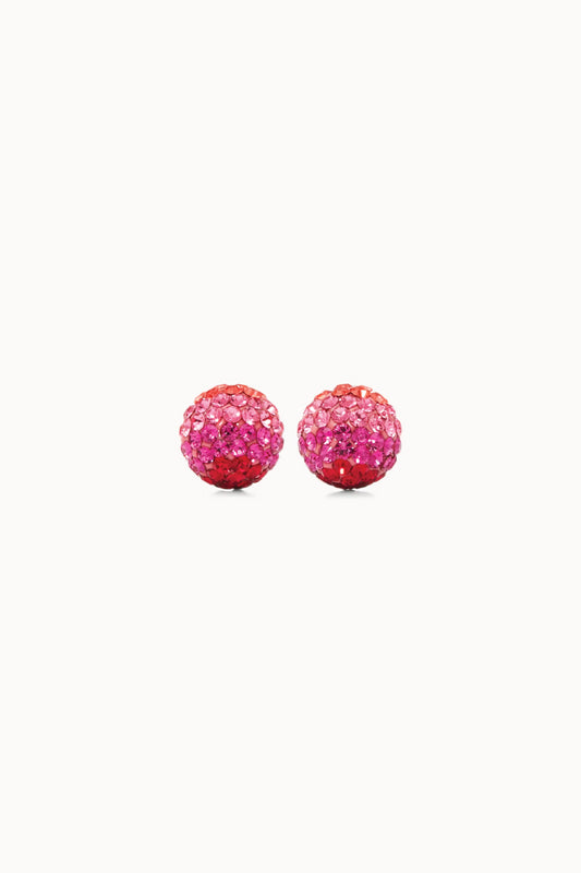 8mm Sparkle Ball Earrings - Prismatic Pink - PRI