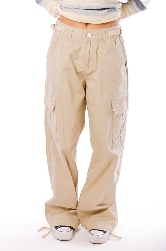 90's Cargo Wide Leg Pants - CRM