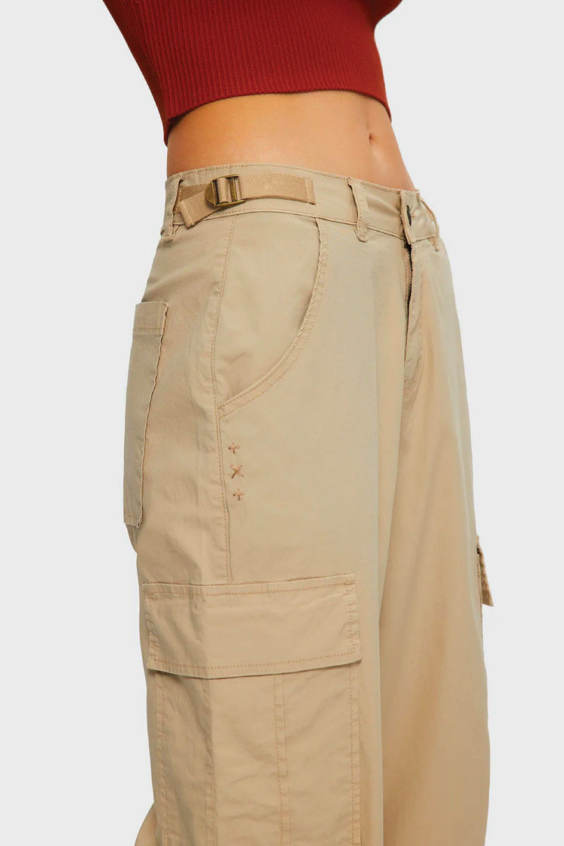 90's Cargo Wide Leg Pants - CRM