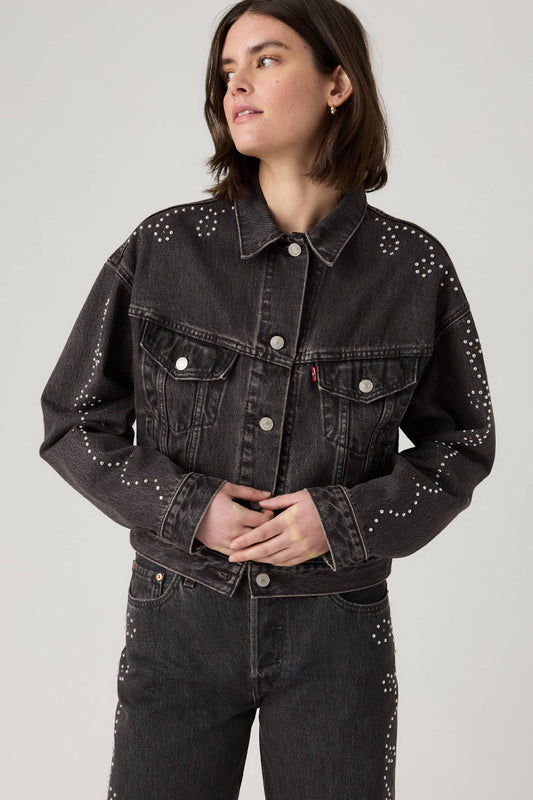 90s Trucker Jacket - BLK